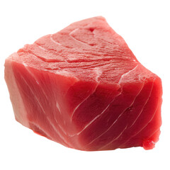 Fresh Raw Tuna Steak Isolated Without Background