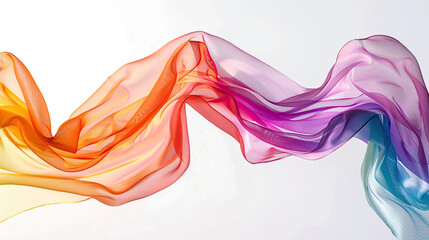 Wall Mural - colorful smoke waves on white background