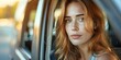 © Anastasiia - Pensive Woman Lost in Contemplation and Daydreams while Gazing Through Car Window. Concept Woman, Contemplation, Daydreams, Car Window, Pensive