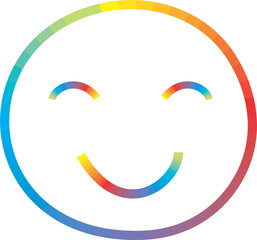 Wall Mural - Rainbow smile face 24