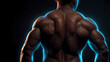 © Arief - Body Builder With Neon Lighting  Background