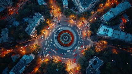 Fototapete - panoramic view of public transport or commuter city life concept expressway car traffic transportati