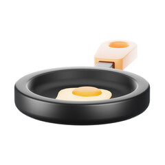 Poster - 3d rendering cooking icon. 3d hobbies icon concept