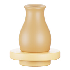 Fototapete - 3d rendering pottery icon. 3d hobbies icon concept