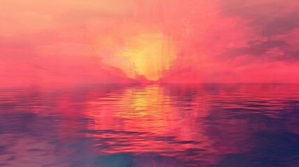 Poster - Contemporary Artistry: Luminous Gradient of Sunset Hues for a Tranquil and Warm Background Ambiance