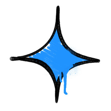 spray drips graffiti element star shape