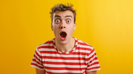 Wall Mural - The surprised young man