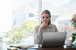 © peopleimages.com - Mature woman, thinking and laptop for proposal in office, brainstorming and site for ideas research. Female person, sales consultant and networking solution on email, ponder and project management