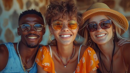 young group of diverse friends having fun in a sunny day multiracial best friends enjoying time together outdoors