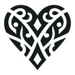 © StockerShawon - Heart love symbol tribal stencil tattoo design concept