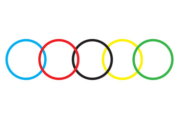 colored rings on a white background. abstract bright background for design.