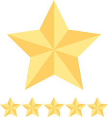 Poster - Gold rating star vector icon