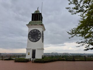 Wall Mural - Clock tower of Petrovaradin Fortress. Novi Sad, Serbia