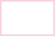 © i_fleurs - Pink scallop rectangle frame , empty border for 3:2 project for writing space, cut out .