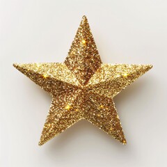 Gold Glitter Star Decoration