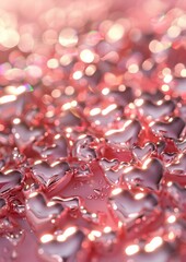 Canvas Print - Luminous Pink Bubbles Blurred Background: Close-Up Photography Art