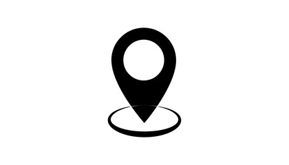 GPS location pin on transparent background