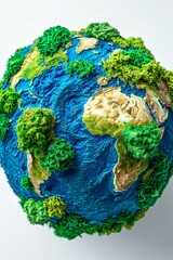 Wall Mural - Green earth  symbol of ecological balance and environmental care for sustainable future