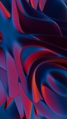 Aufkleber - Waves of dynamic waveforms with 3D effects, creating a visually rhythmic and harmonious composition..