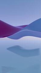 Aufkleber - Waves of dynamic waveforms with 3D effects, creating a visually rhythmic and harmonious composition..