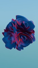 Leinwandbilder - Waves of dynamic waveforms with 3D effects, creating a visually rhythmic and harmonious composition..
