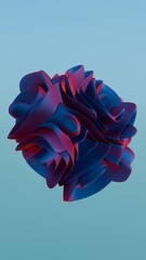 Leinwandbilder - Waves of dynamic waveforms with 3D effects, creating a visually rhythmic and harmonious composition.	