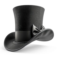 Black top hat isolated