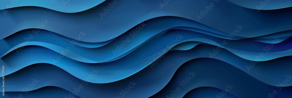 Vibrant abstract blue wave pattern background with layered design ...