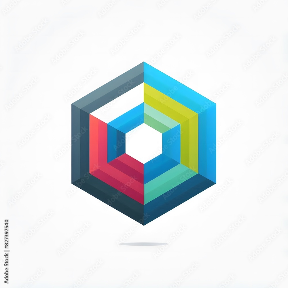 AI Generate of Logo Concept Design Vector Icon of Geometric Shape ...