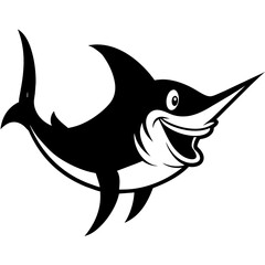 Canvas Print - shark vector silhouette illustration
