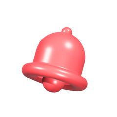 Leinwandbilder - 3d render ringing bell with new notification for social media reminder