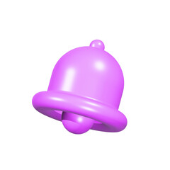 Leinwandbilder - 3d render ringing bell with new notification for social media reminder