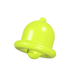 Leinwandbilder - 3d render ringing bell with new notification for social media reminder