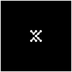 Poster - abstract K symbol, simple letter K initial logo