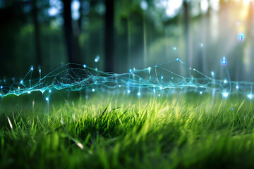 Wall Mural - morning dew on the grass