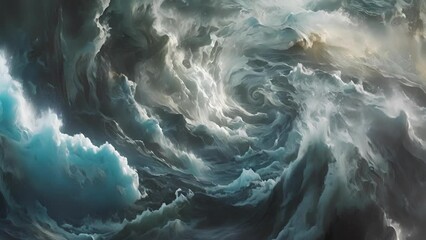 Wall Mural - a neverending dance between the elements as the air and water whirl and tangle in a beautiful chaos.
