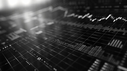 Fototapete - abstract background with market graphs