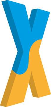 Letter X. Typographic design for poster, banner, print, children's playroom decoration or greeting card. Vector illustration.
