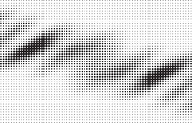 Poster - Halftone vector background. Monochrome halftone pattern. Abstract geometric dots background. Pop Art comic gradient black white texture. Design for presentation banner, poster, flyer, business card.	
