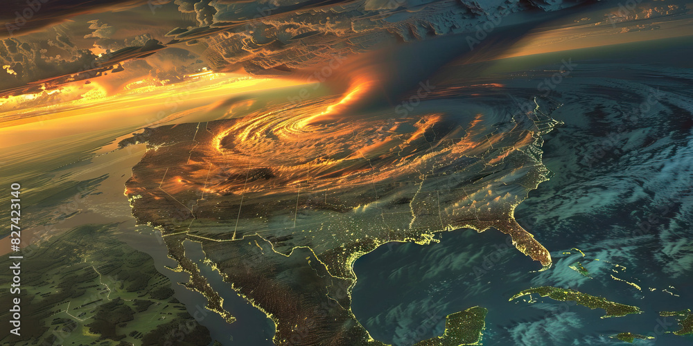 Tornado Alley: A map showing the region known as Tornado Alley in the ...