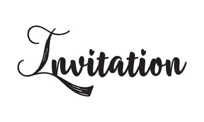 Poster - Handwritten modern brush calligraphy Invitation isolated on white background. Vector illustration. EPS 10