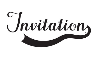 Poster - Handwritten modern brush calligraphy Invitation isolated on white background. Vector illustration. EPS 10
