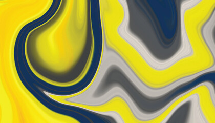 Sticker - Abstract colorful background with waves. Colorful liquid background.
