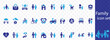 © sharminakter - Family icon set. Containing parents, mother, father, children, baby, grandparents and household icons. Solid icon collection. Vector illustration.