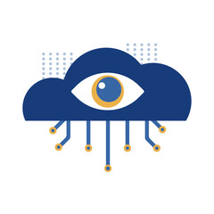 Poster - Cloud computing icon. Illustration of the hosting storage. Perfect vector graphics.