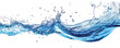 © paweena - High-resolution image of a vibrant blue water splash captured mid-air, perfect for backgrounds, presentations, or advertisements.