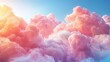 © taelefoto - An artistic shot of creamy clouds, where soft, rounded shapes of ice cream form a fluffy, cloud-like pattern. The pastel colors and smooth textures create a sense of lightness and whimsy.