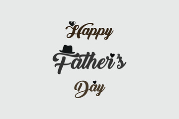 Wall Mural - Happy Fathers Day greeting with hand written lettering. Happy Father's Day.