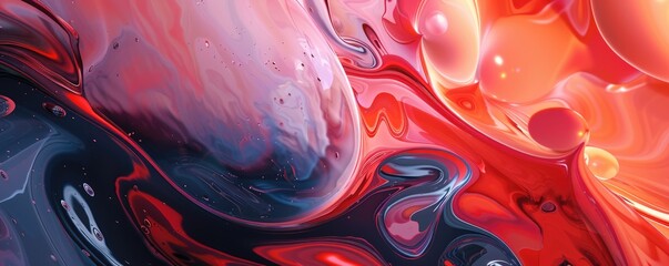 Abstract background with fluid shapes concept close up theme modern art realistic Fusion digital canvas