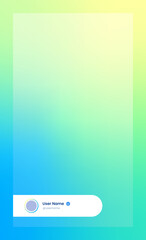 Poster - Vertical story template in gradient colors. Social media frame vector illustration.